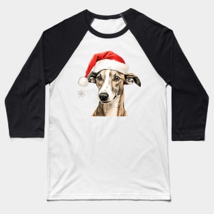 Whippet Christmas Baseball T-Shirt